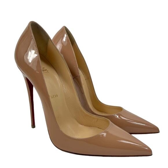 Christian Louboutin So Kate 120mm Patent Leather Pumps Blush Size 39.5 - Picture 5 of 12